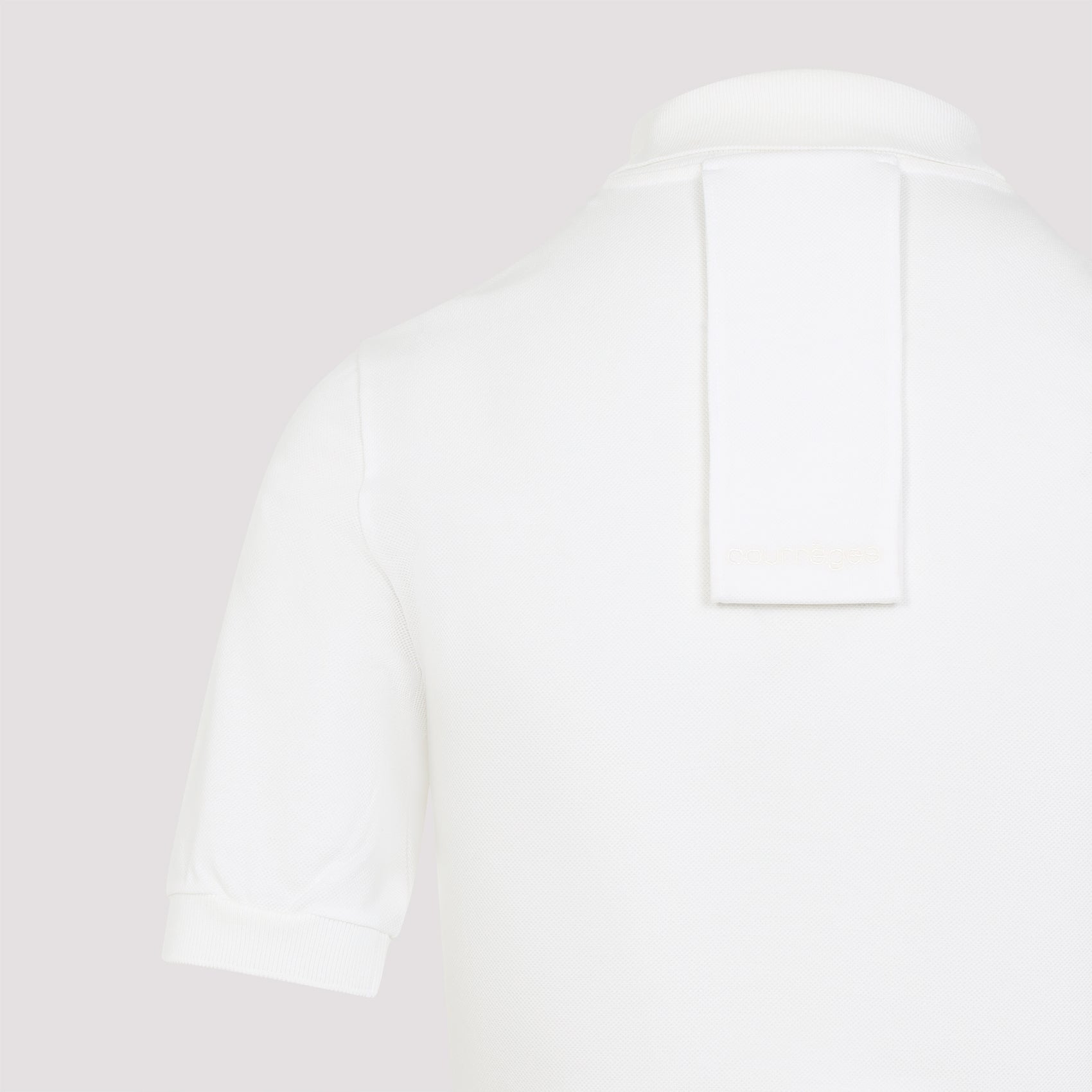 COURREGES Men's Cotton Piqué Mini Polo Dress