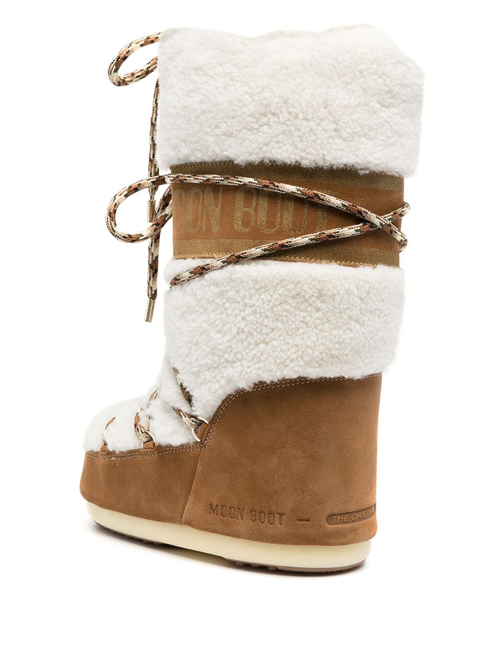 MOON BOOT Mini Shearling Lace-Up Boots for Women