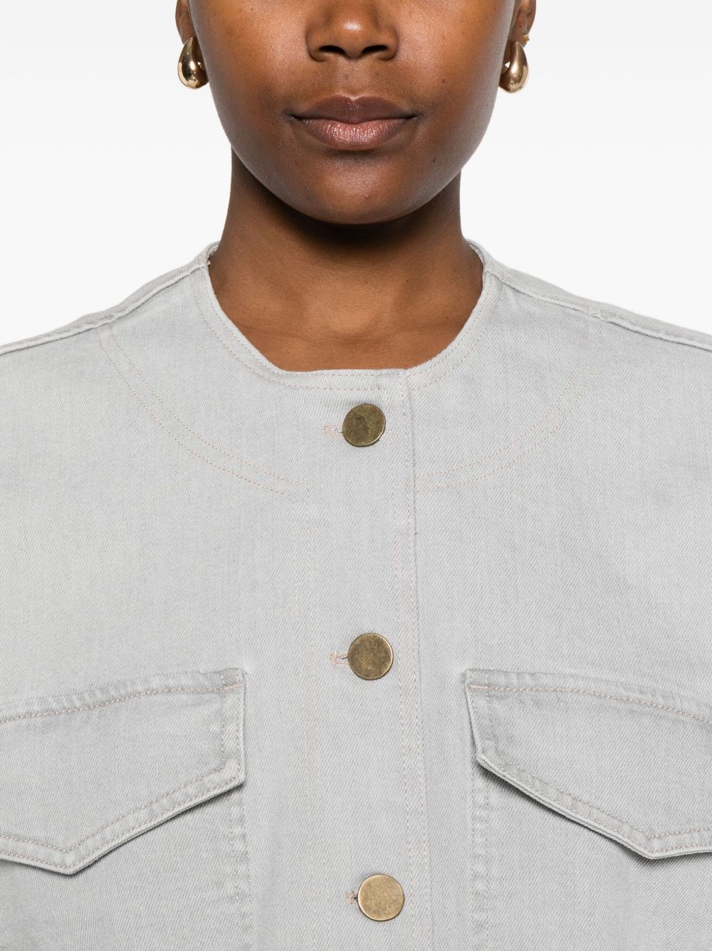 FORTE FORTE Cotton Overshirt with Flap Pockets for Women - FW25