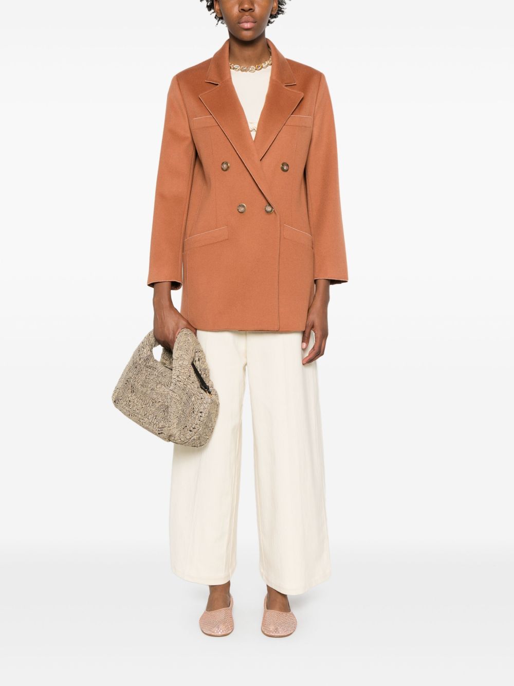 FORTE FORTE High-Waisted Cotton Trousers for Women