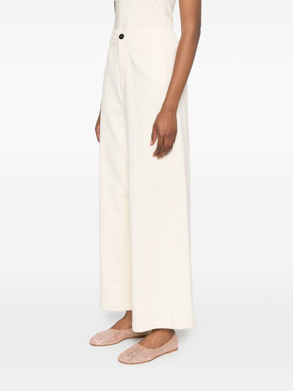 FORTE FORTE High-Waisted Cotton Trousers for Women