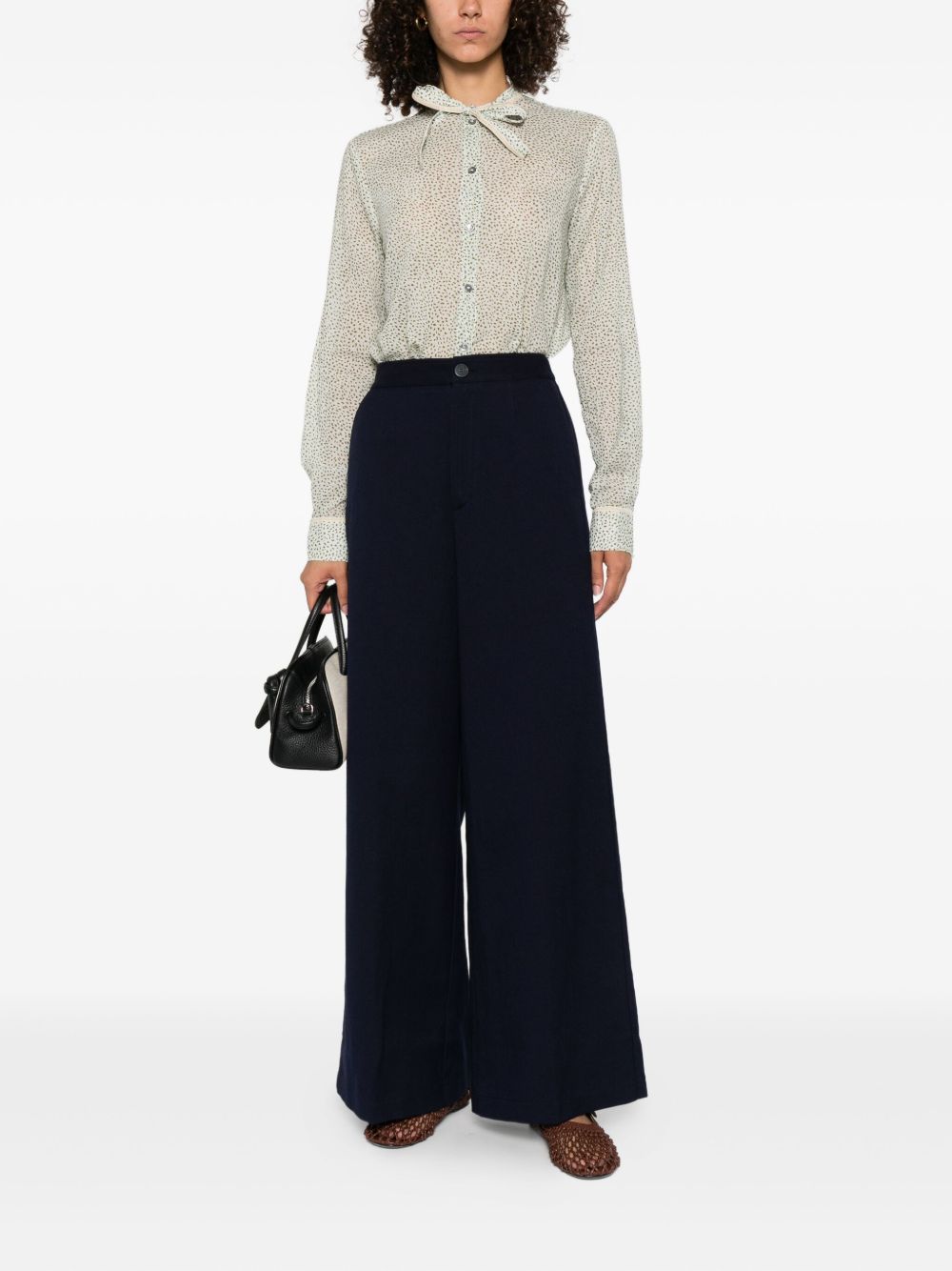 FORTE FORTE High-Waisted Cotton Trousers