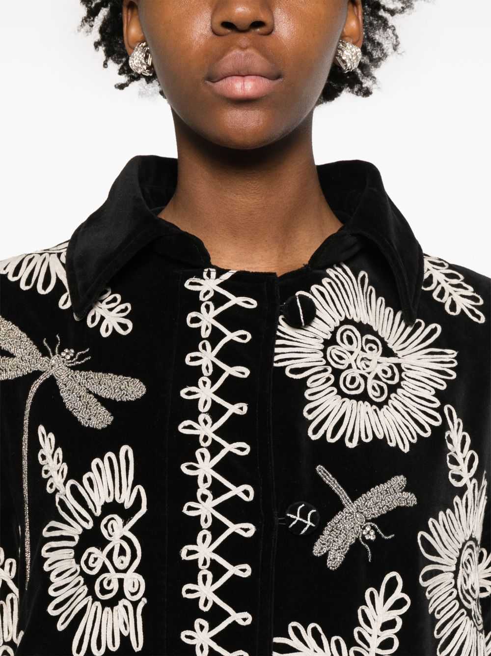 FORTE FORTE Embroidered Long Jacket for Women