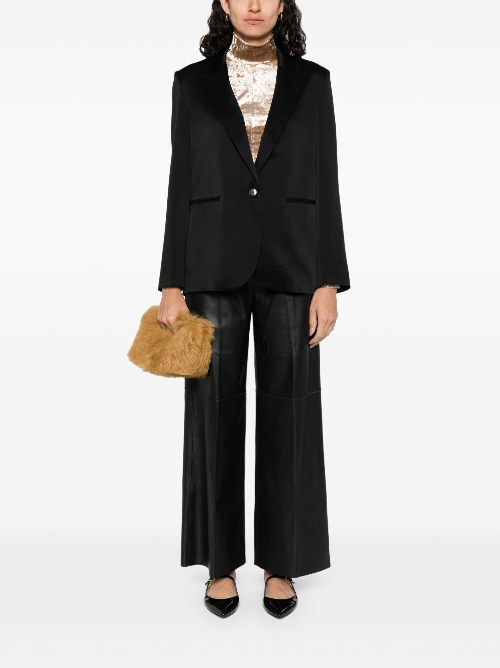 FORTE FORTE Satin Single-Breasted Jacket for Women