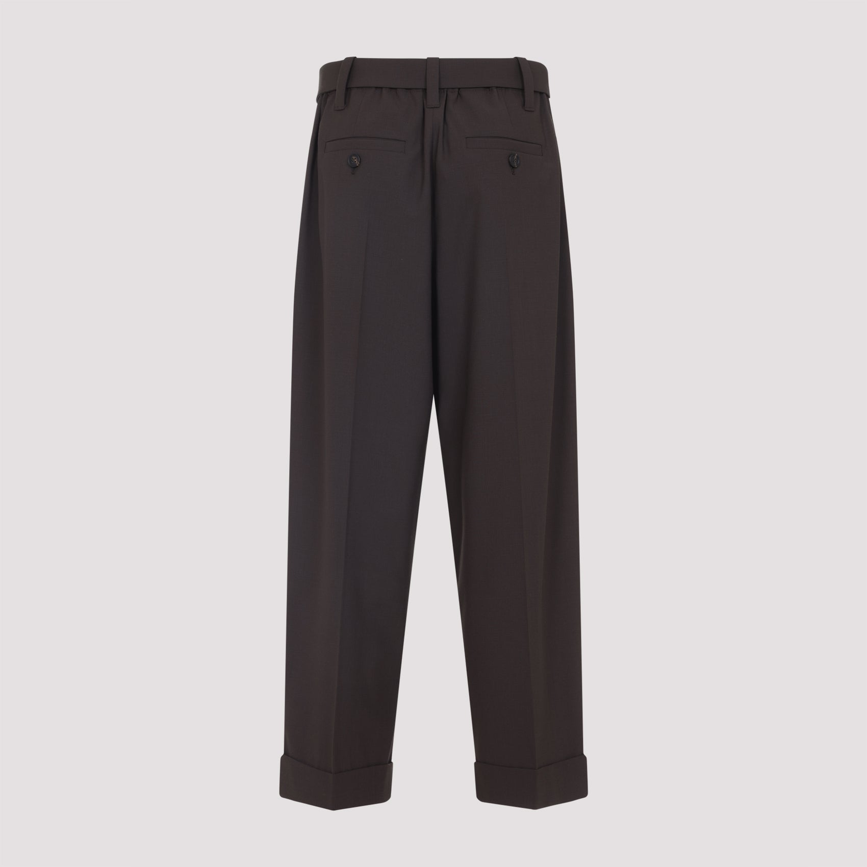 BRUNELLO CUCINELLI Cropped Wool Blend Pants for Men