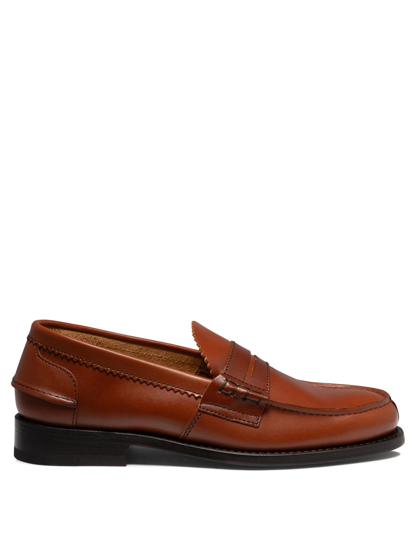 SAXONE OF SCOTLAND Classic Men's Leather Loafers