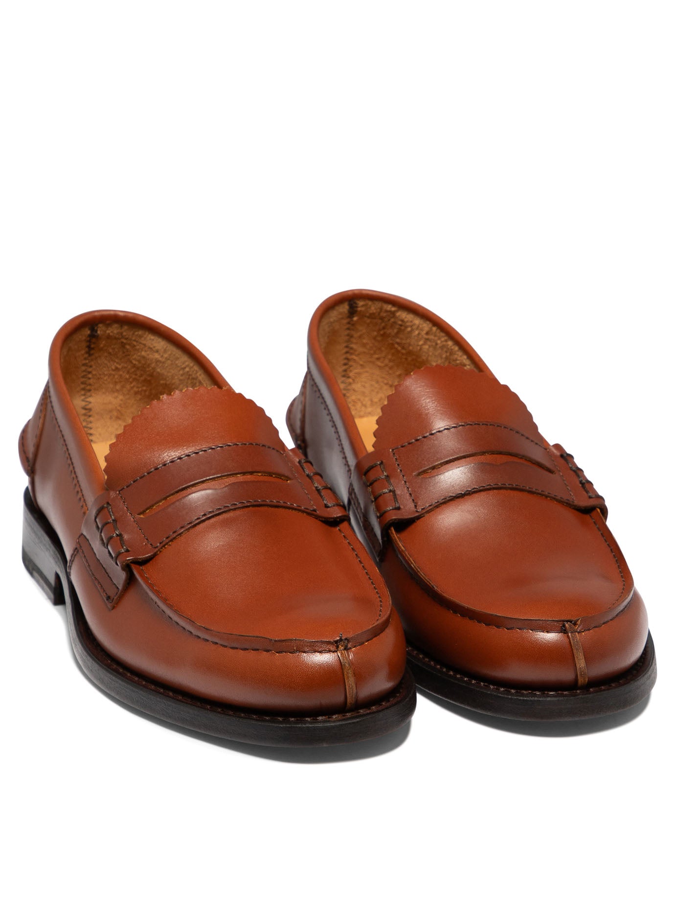 SAXONE OF SCOTLAND Classic Men's Leather Loafers