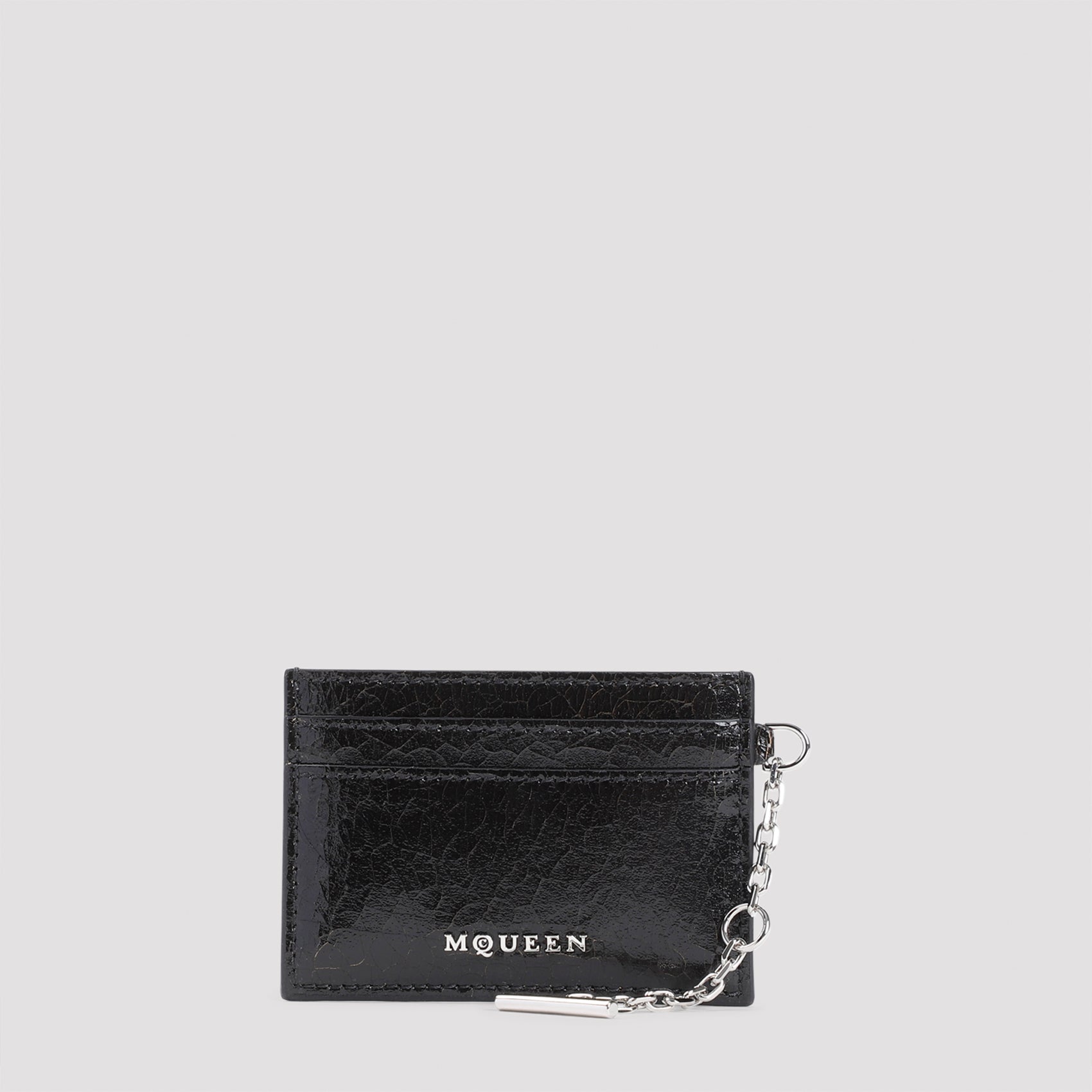 ALEXANDER MCQUEEN Mini Leather Sling Card Holder