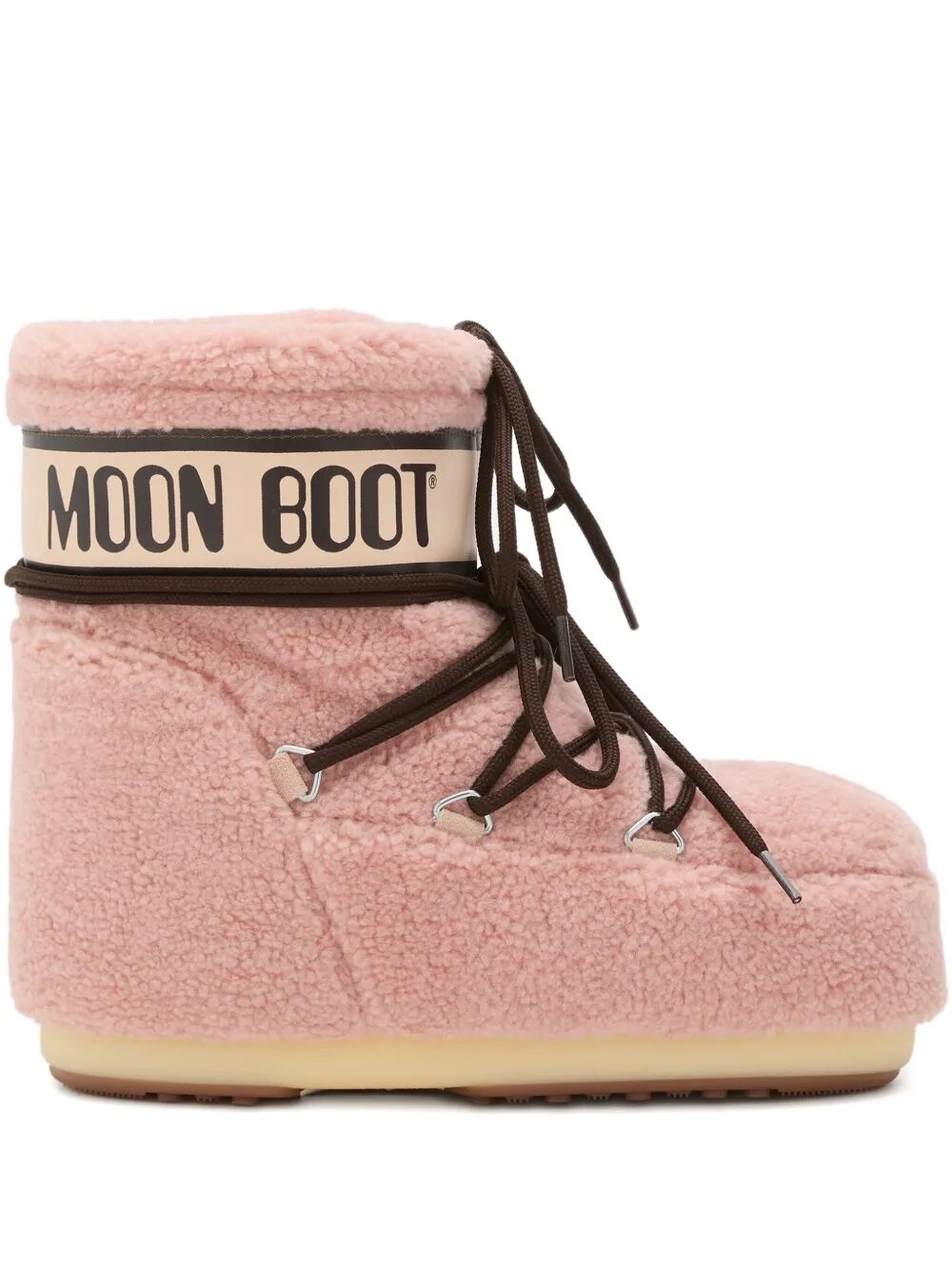 MOON BOOT Mini Fleece Lace-Up Boots for Women