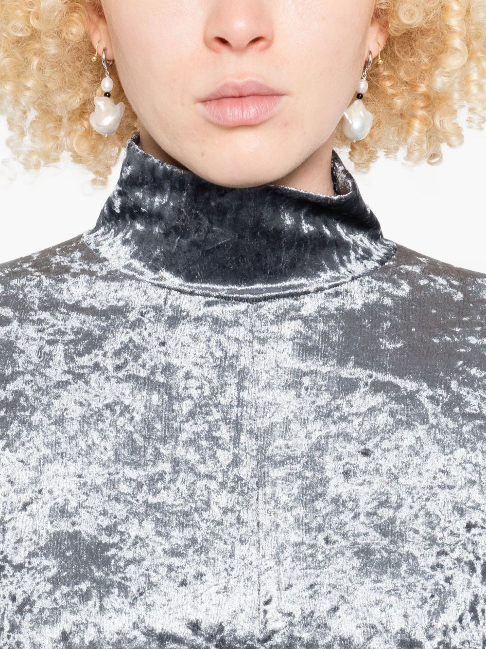 FORTE FORTE Crushed Velvet Turtleneck Sweater