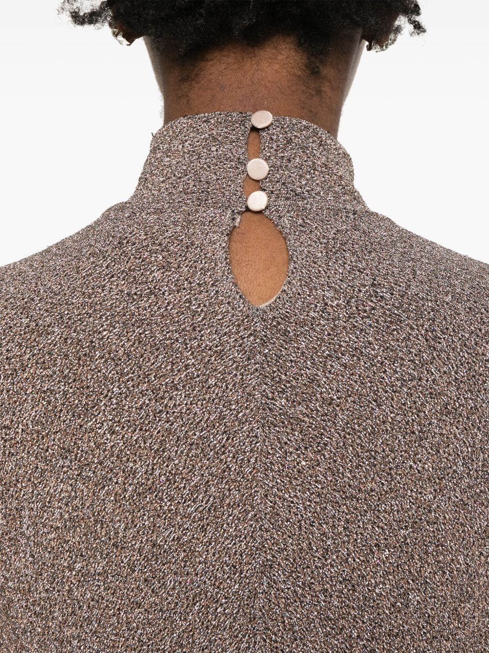 FORTE FORTE Lurex Turtle-Neck Sweater