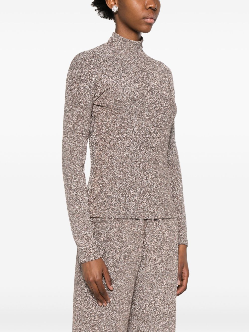 FORTE FORTE Lurex Turtle-Neck Sweater