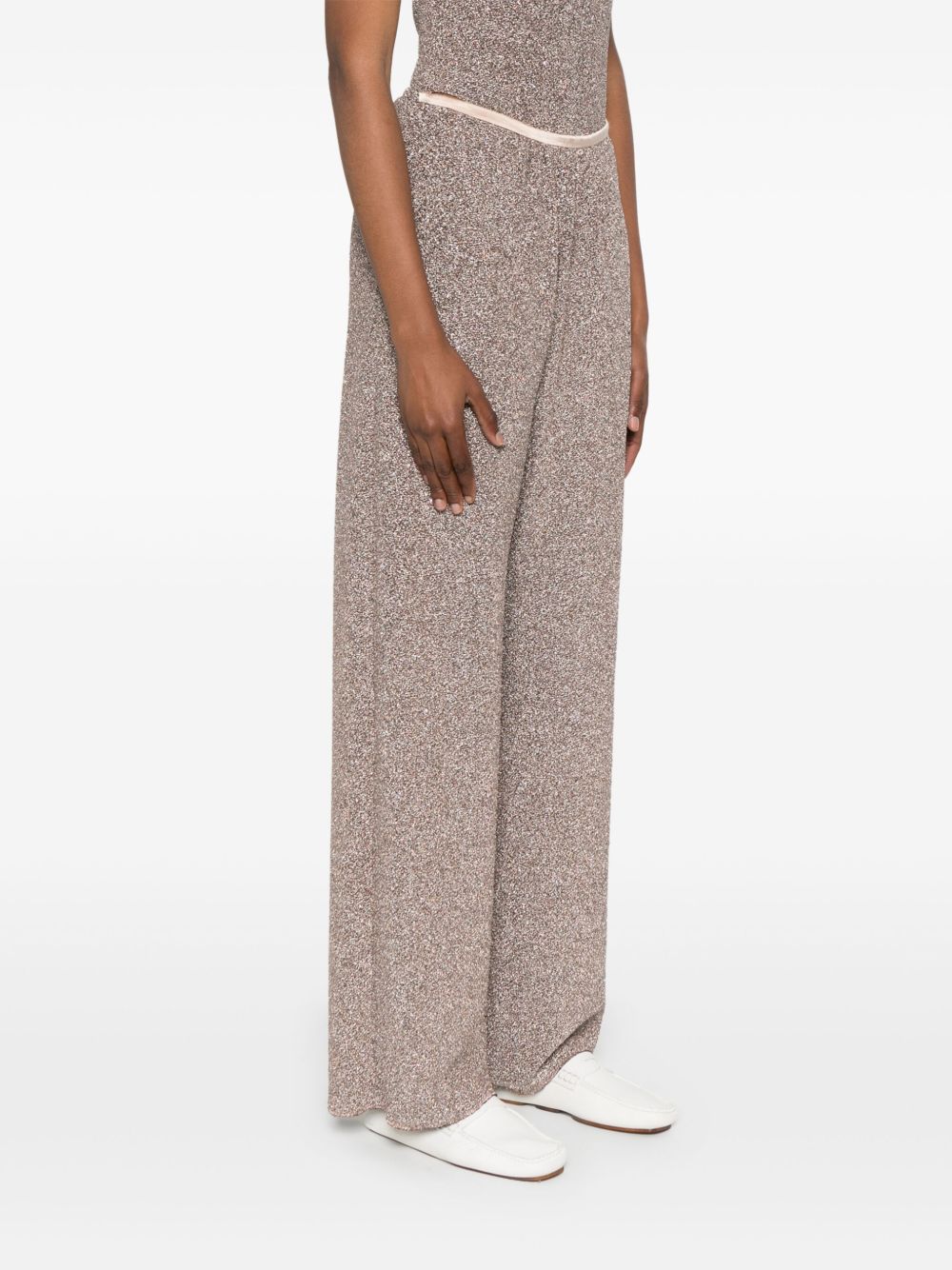 FORTE FORTE Wide-Leg Trousers with Side Zip - FW25