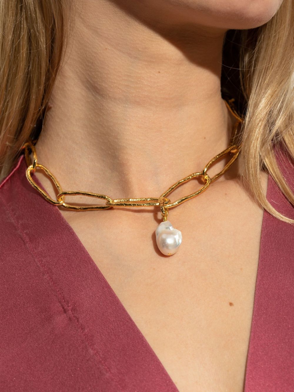 FORTE FORTE Irregular Shape Baroque Pearl Pendant Necklace