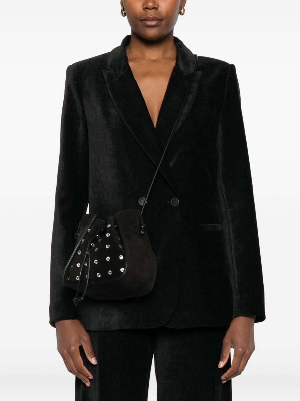 FORTE FORTE Mini Suede Leather Bucket Handbag