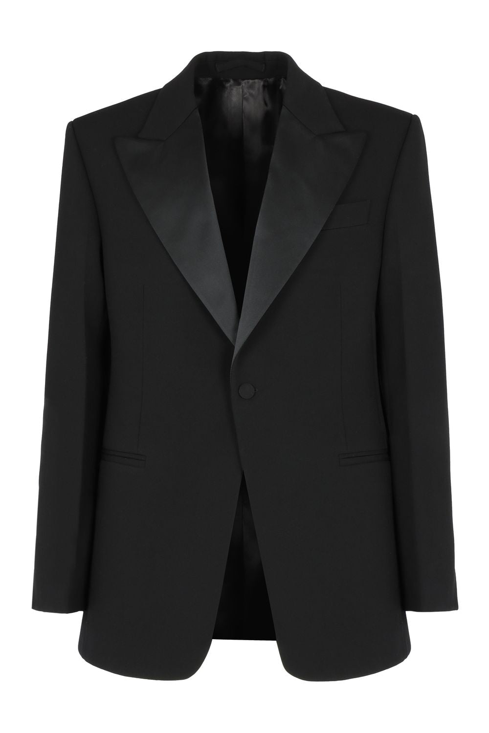 Ferragamo Contrasting Lapel Tuxedo Blazer for Men - SS23