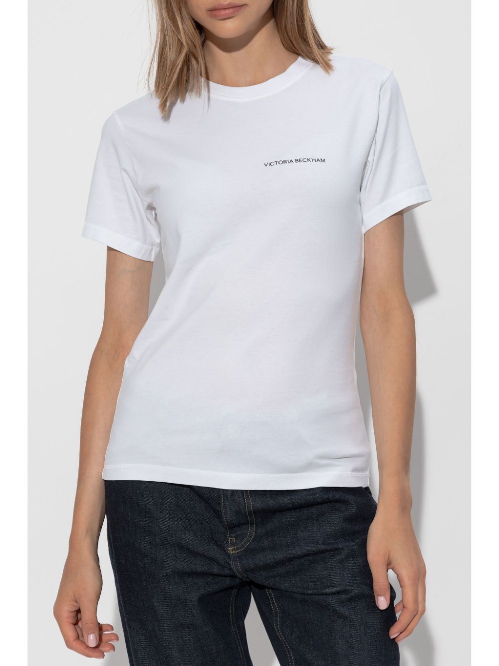 VICTORIA BECKHAM Logo Print T-Shirt - Women's SS25 Collection