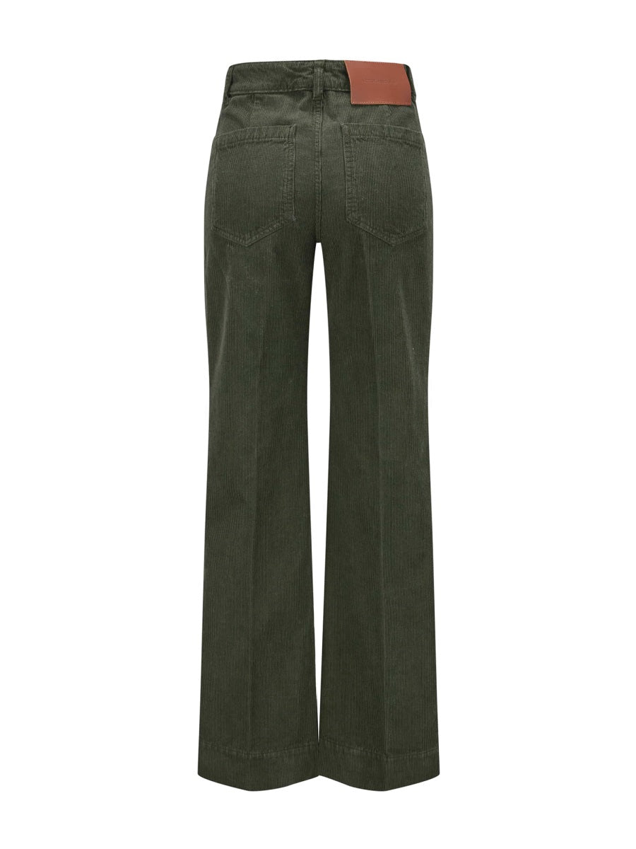 VICTORIA BECKHAM High Waist Cotton Pants
