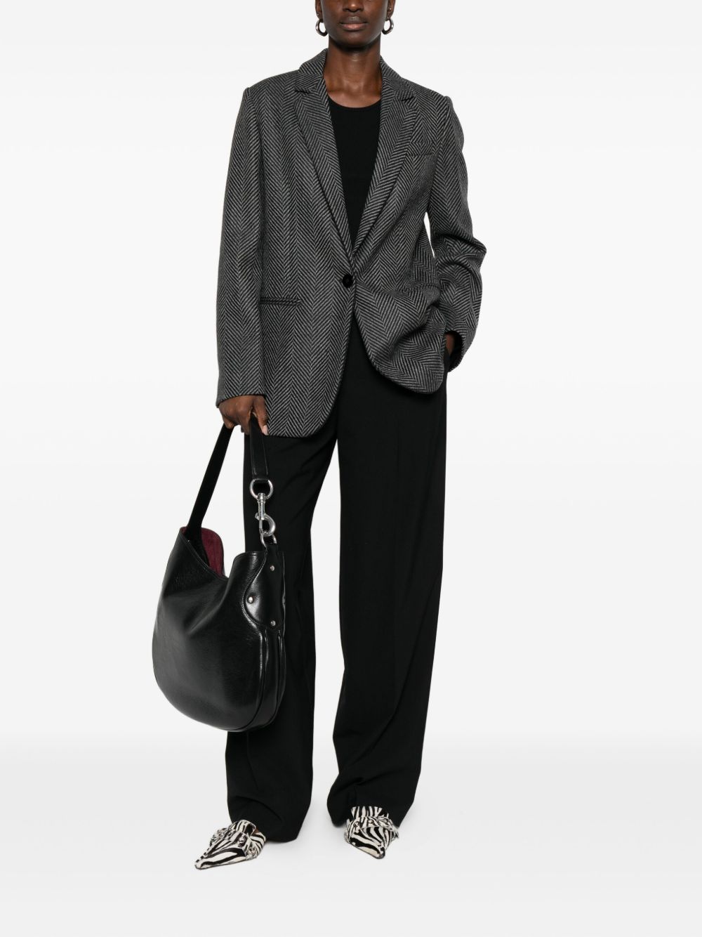 FORTE FORTE Single-Breasted Wool Jacket for Women