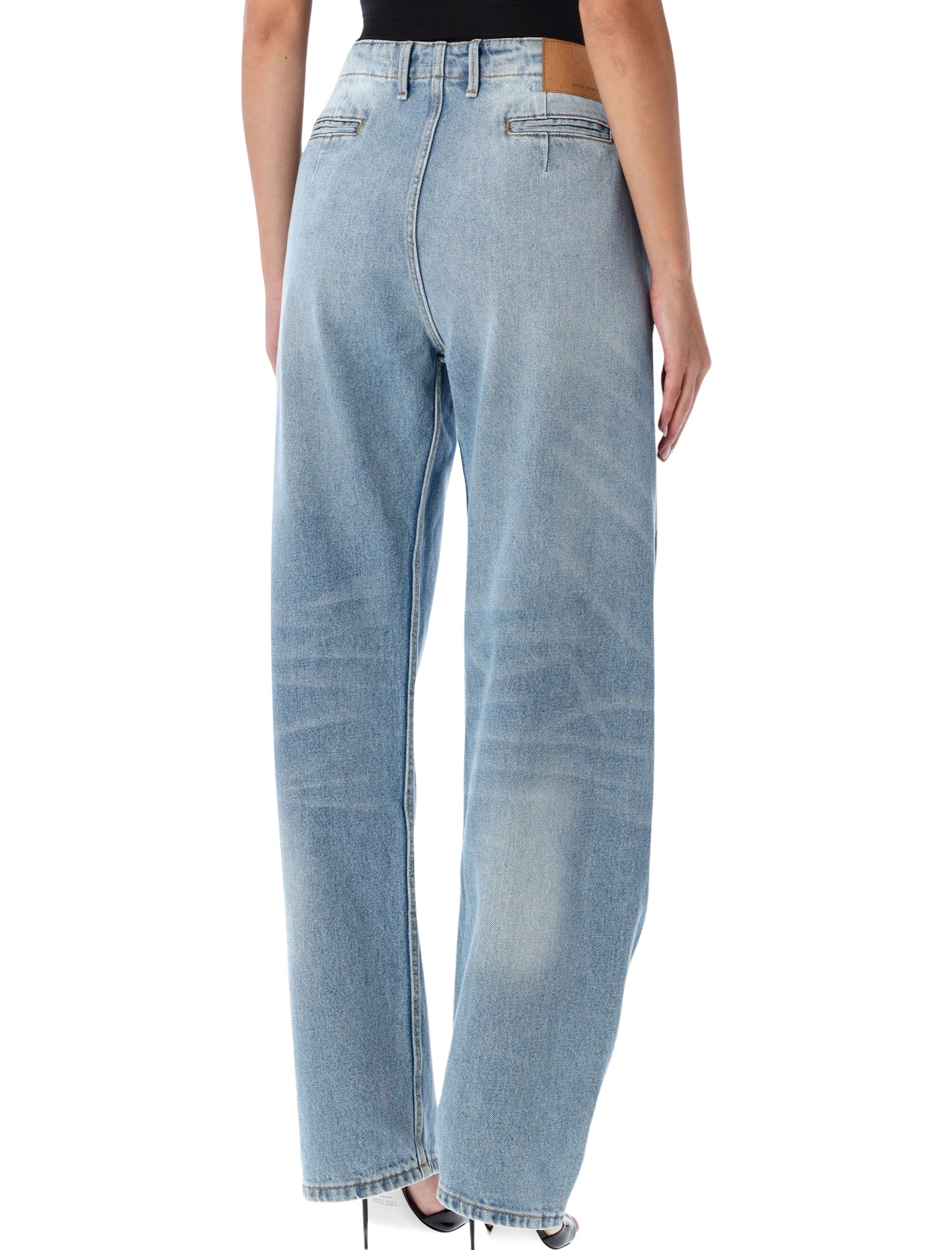 MAGDA BUTRYM Relaxed Fit Mid-Waist Denim Pants - Size 36