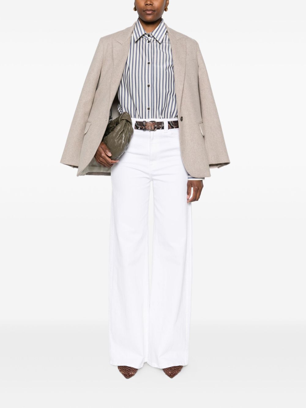 FORTE FORTE Striped Cotton Blend Shirt - FW25 Women’s Fashion