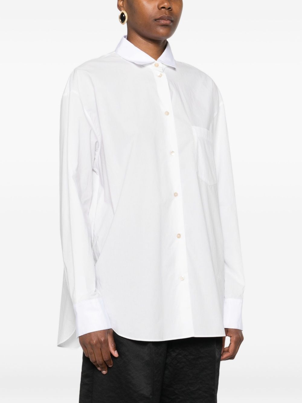 FORTE FORTE Classic Cotton Shirt with Long Sleeves for Women