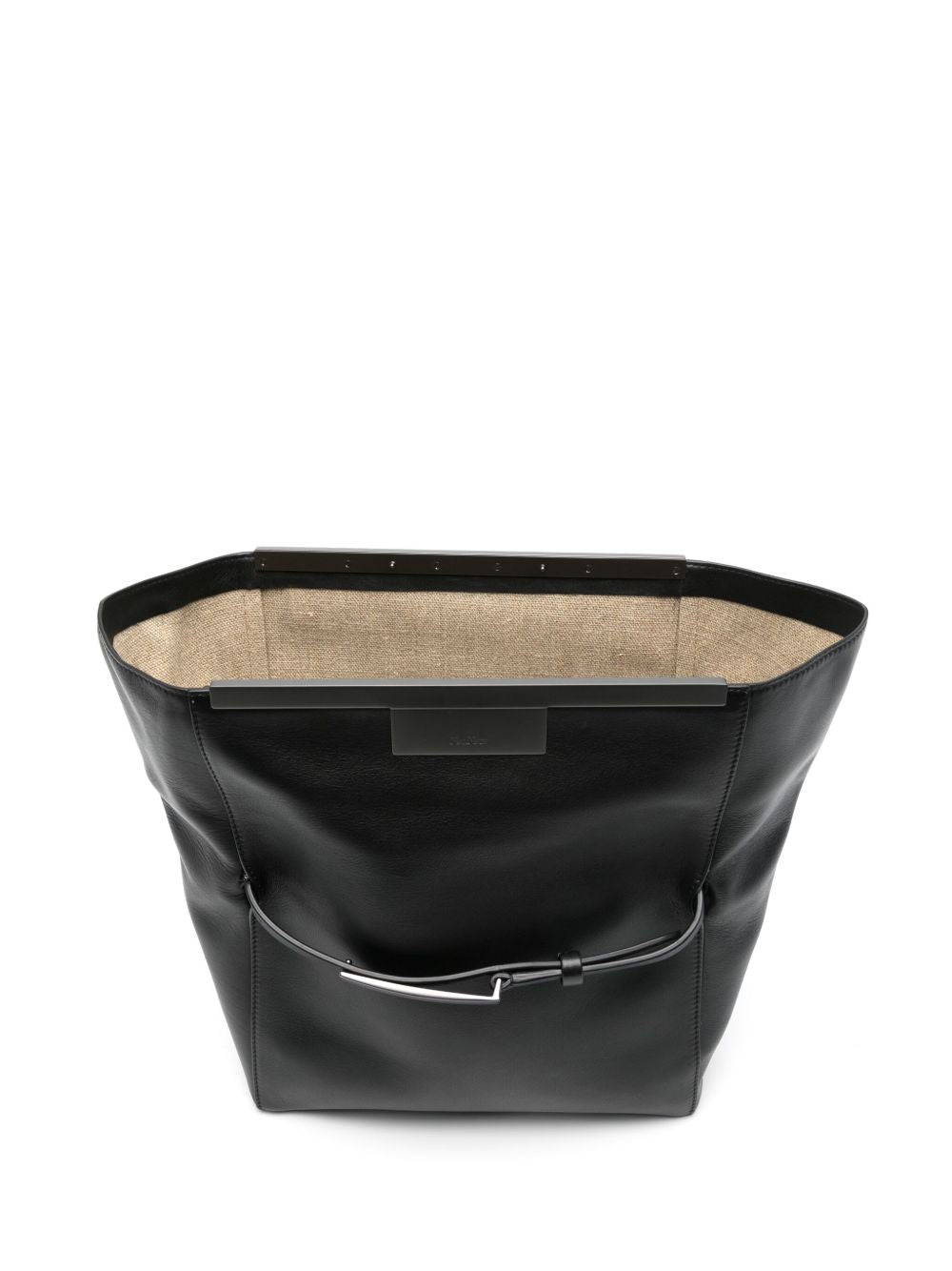 MAX MARA Leather Clutch Handbag with Magnetic Fastening