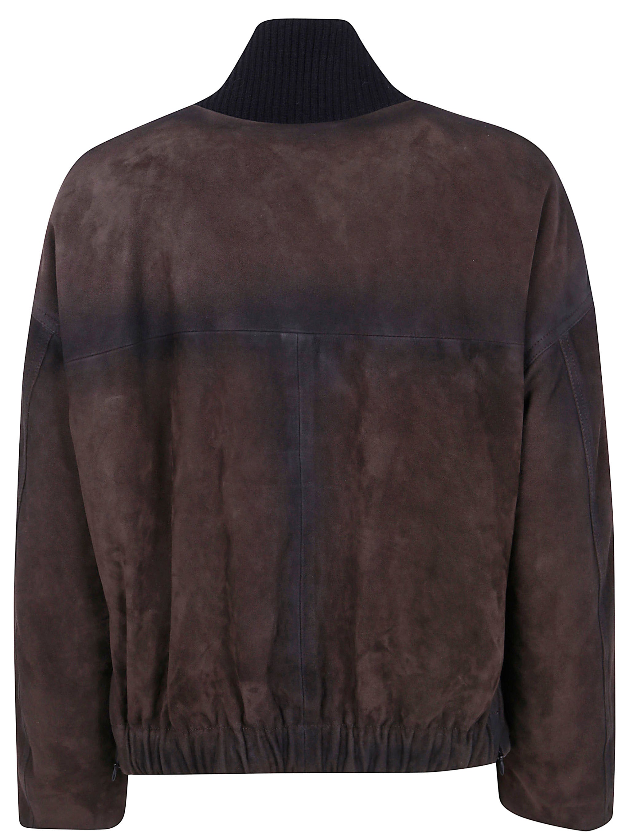 IBRIGU Reversible Leather Bomber Jacket