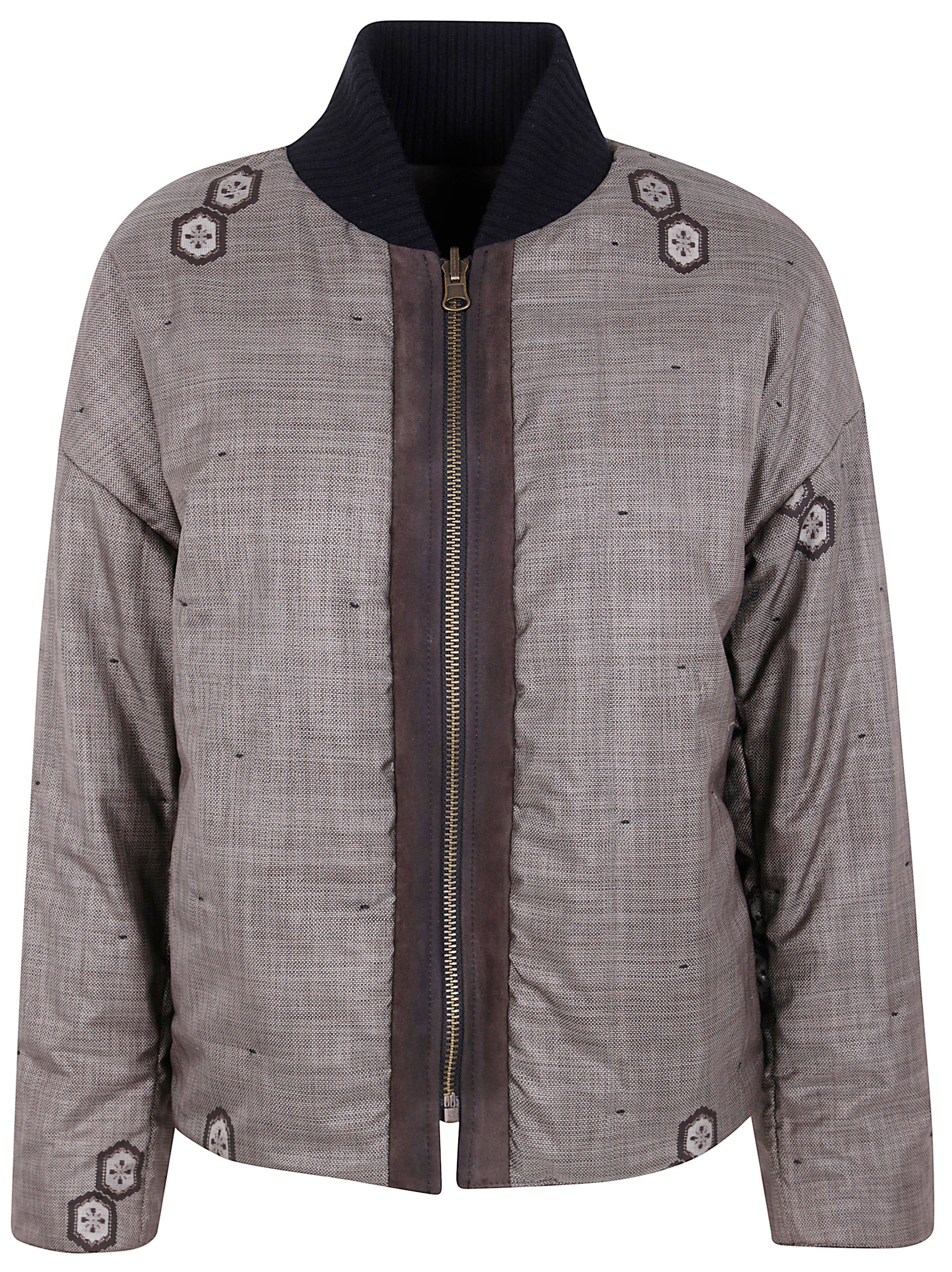 IBRIGU Reversible Leather Bomber Jacket