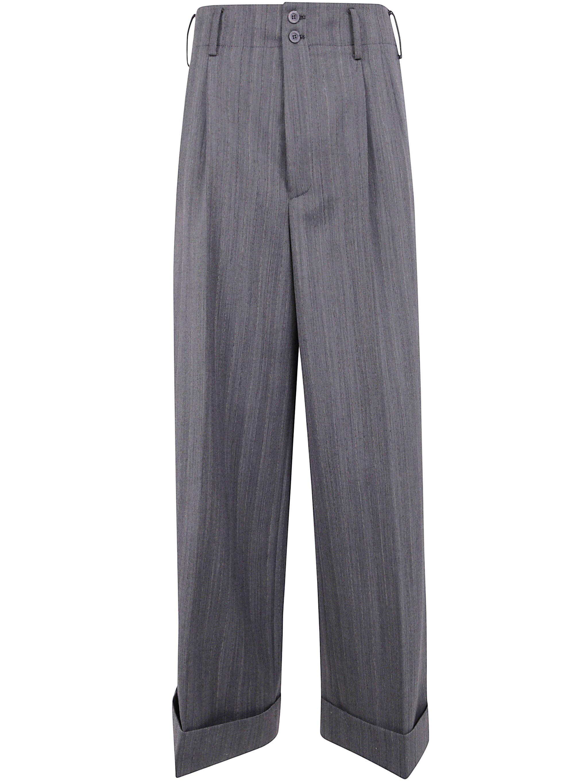 IBRIGU Wide Leg Wool Trousers for Women