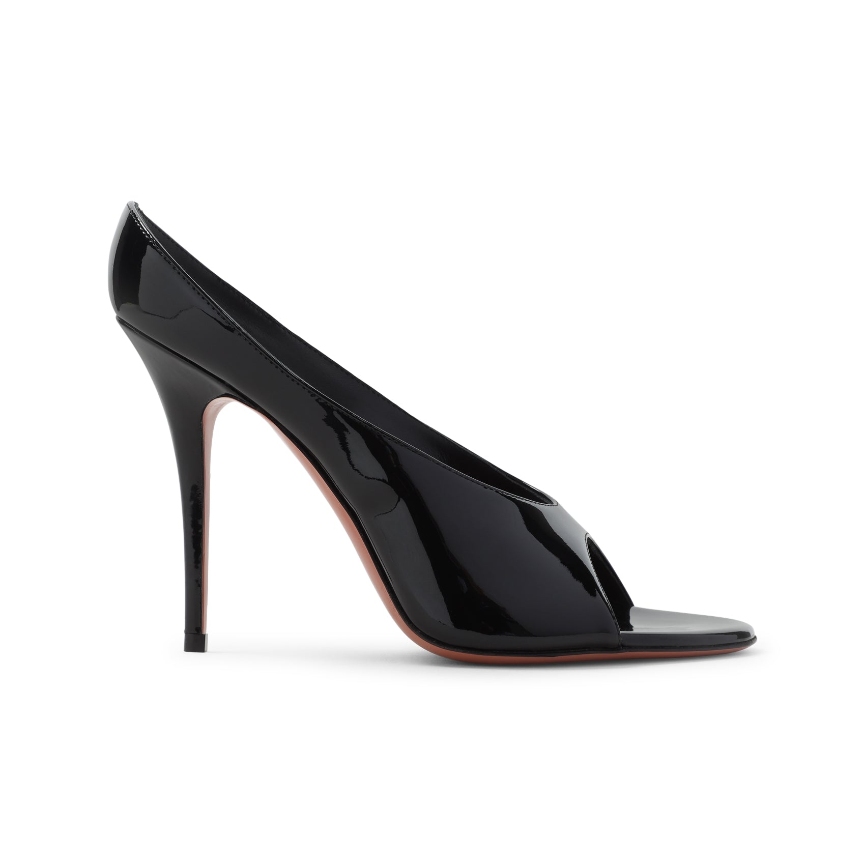 AMINA MUADDI Anok Mini Patent Leather Slipper with 10.5cm Heel Height