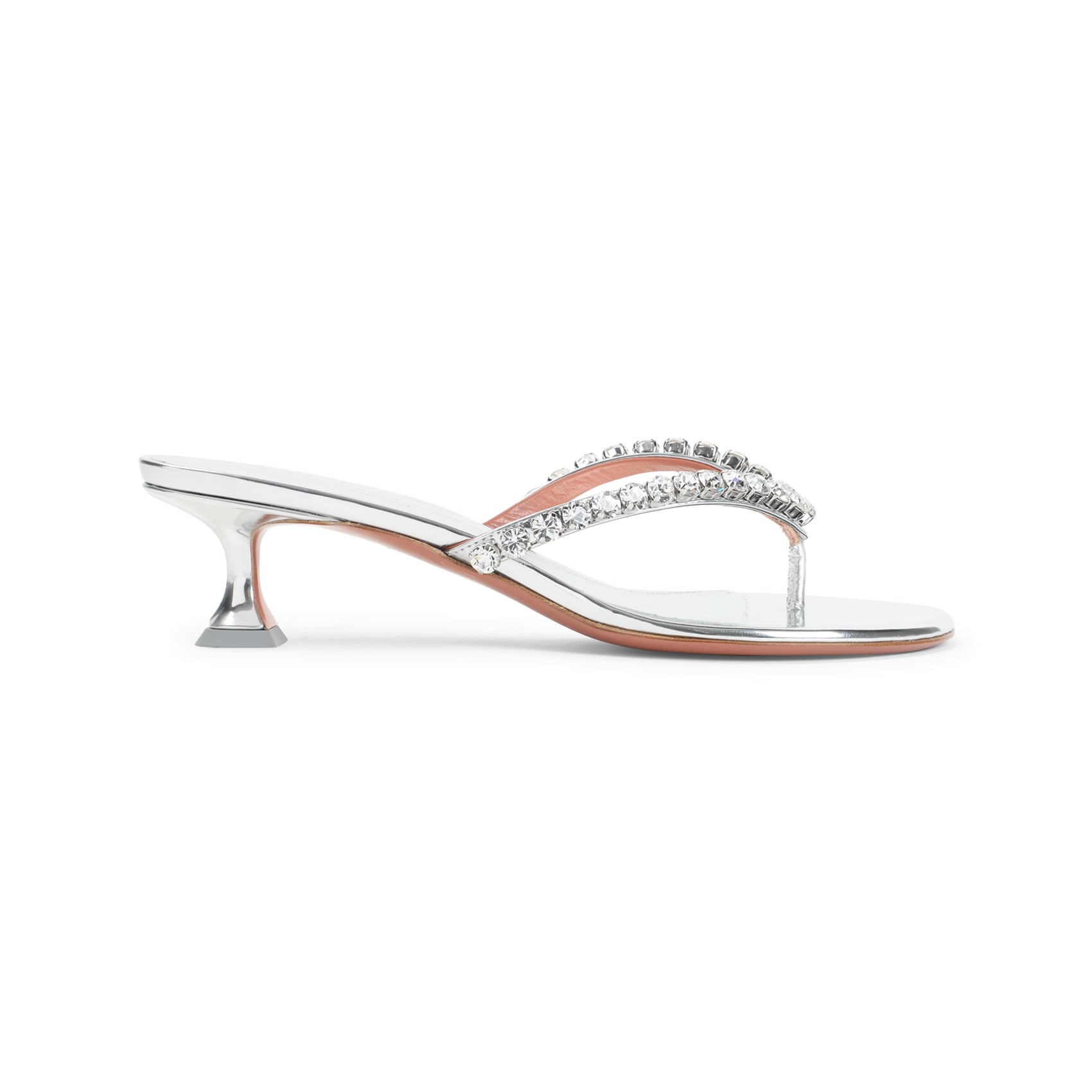 AMINA MUADDI Gigi Thong Mirror Sandals - 4.5cm Heel