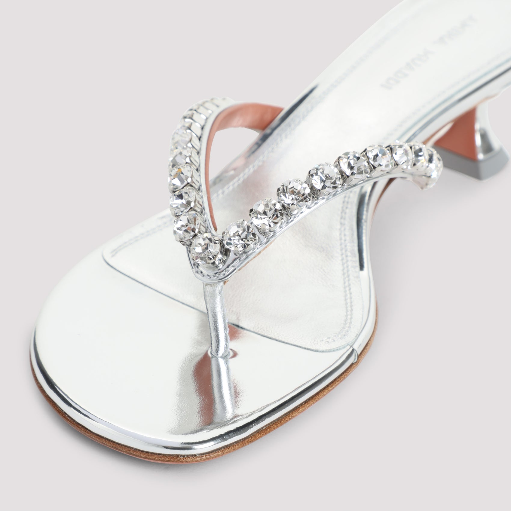 AMINA MUADDI Gigi Thong Mirror Sandals - 4.5cm Heel