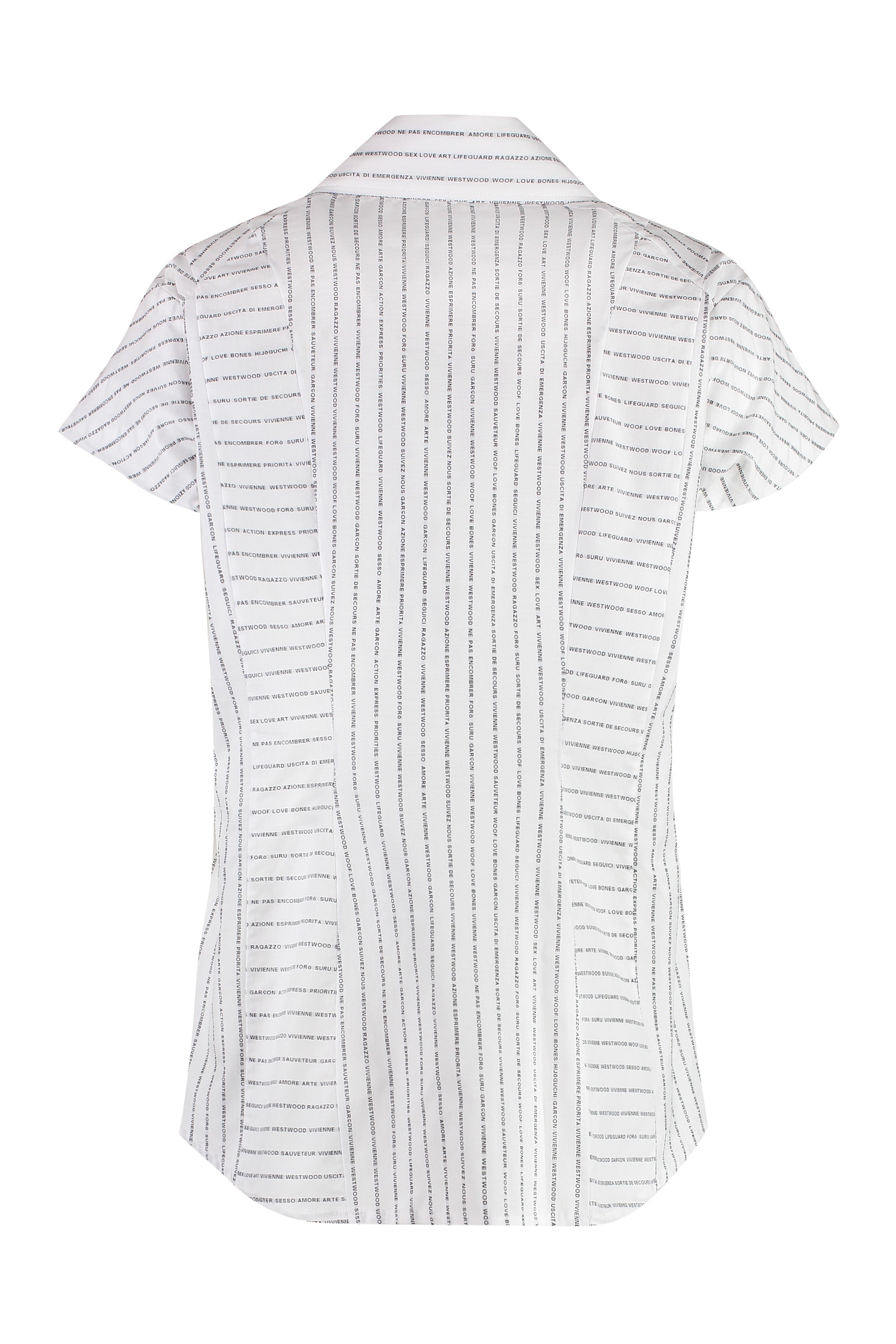 VIVIENNE WESTWOOD Printed Cotton Shirt with Rounded Hem for Women - SS24