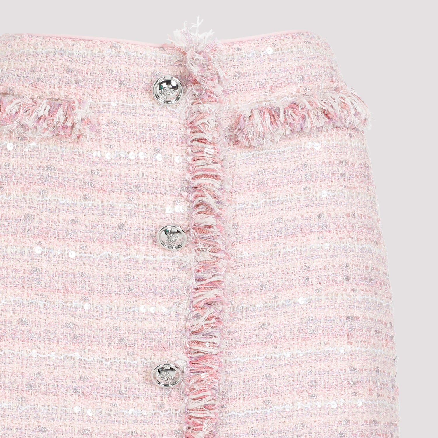 GIAMBATTISTA VALLI Stylish Boucle Loop Mini Skirt - SS24 Collection