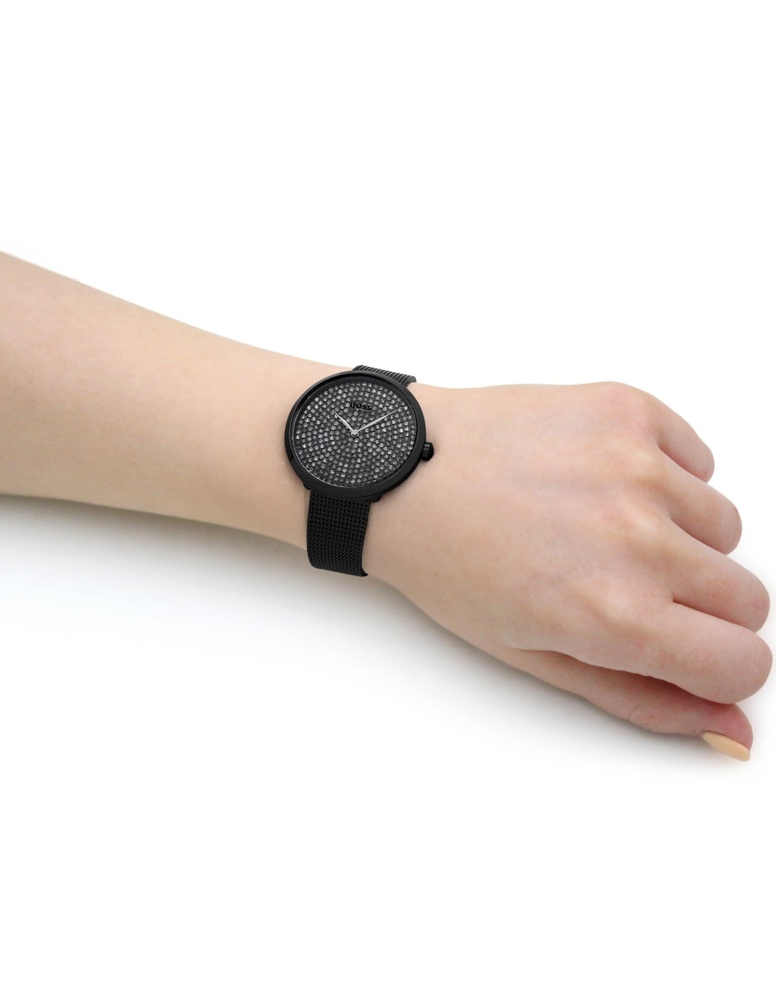 HUGO BOSS Mini Cubic Zirconia Dial Quartz Watch - 36MM