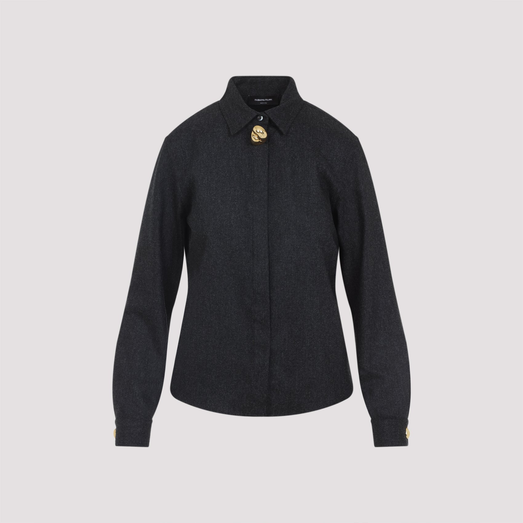 FABIANA FILIPPI Virgin Wool Shirt for Men - FW25 Collection