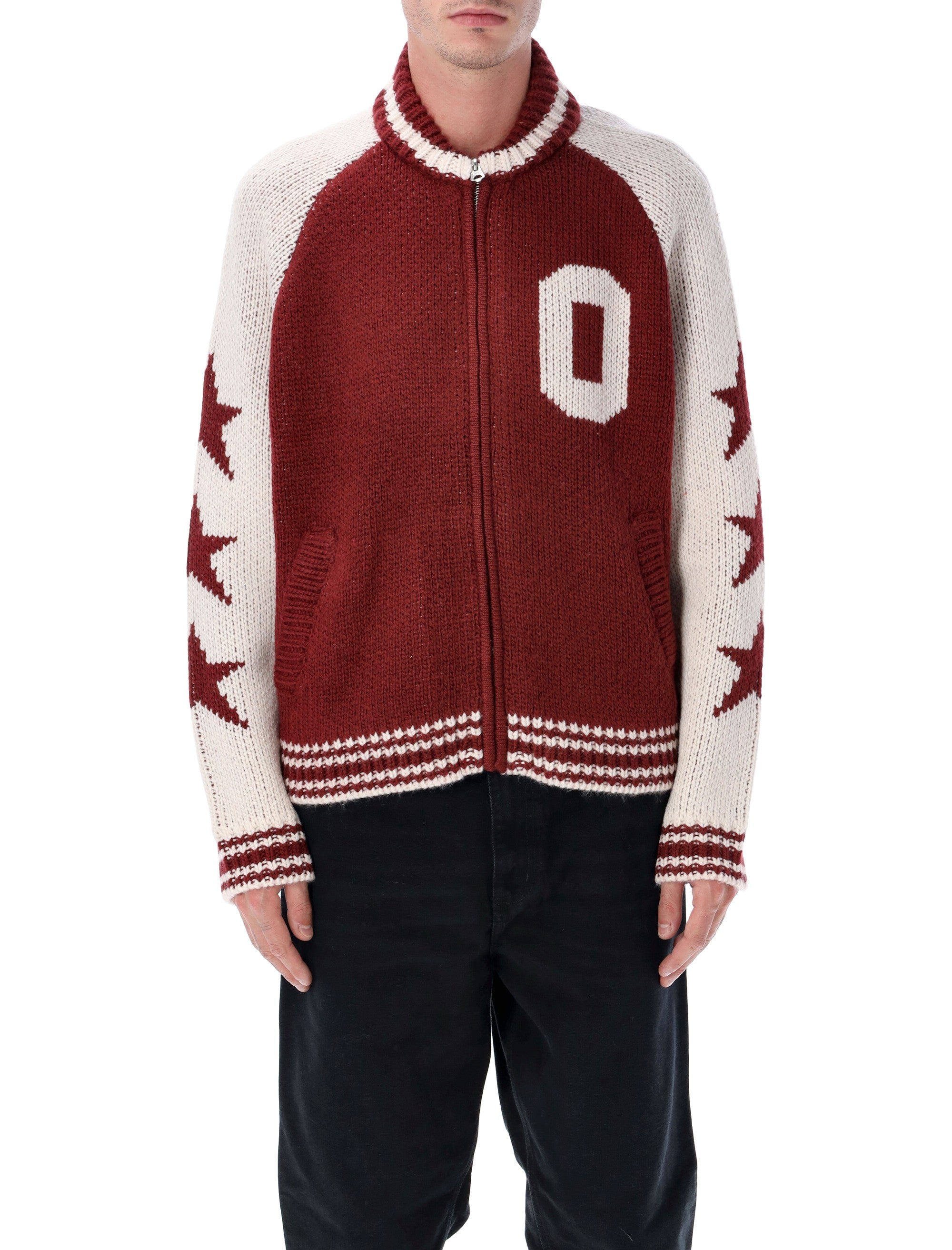 OBEY Heritage-Inspired Men's Cowichan Zip-Up Sweater - Size L