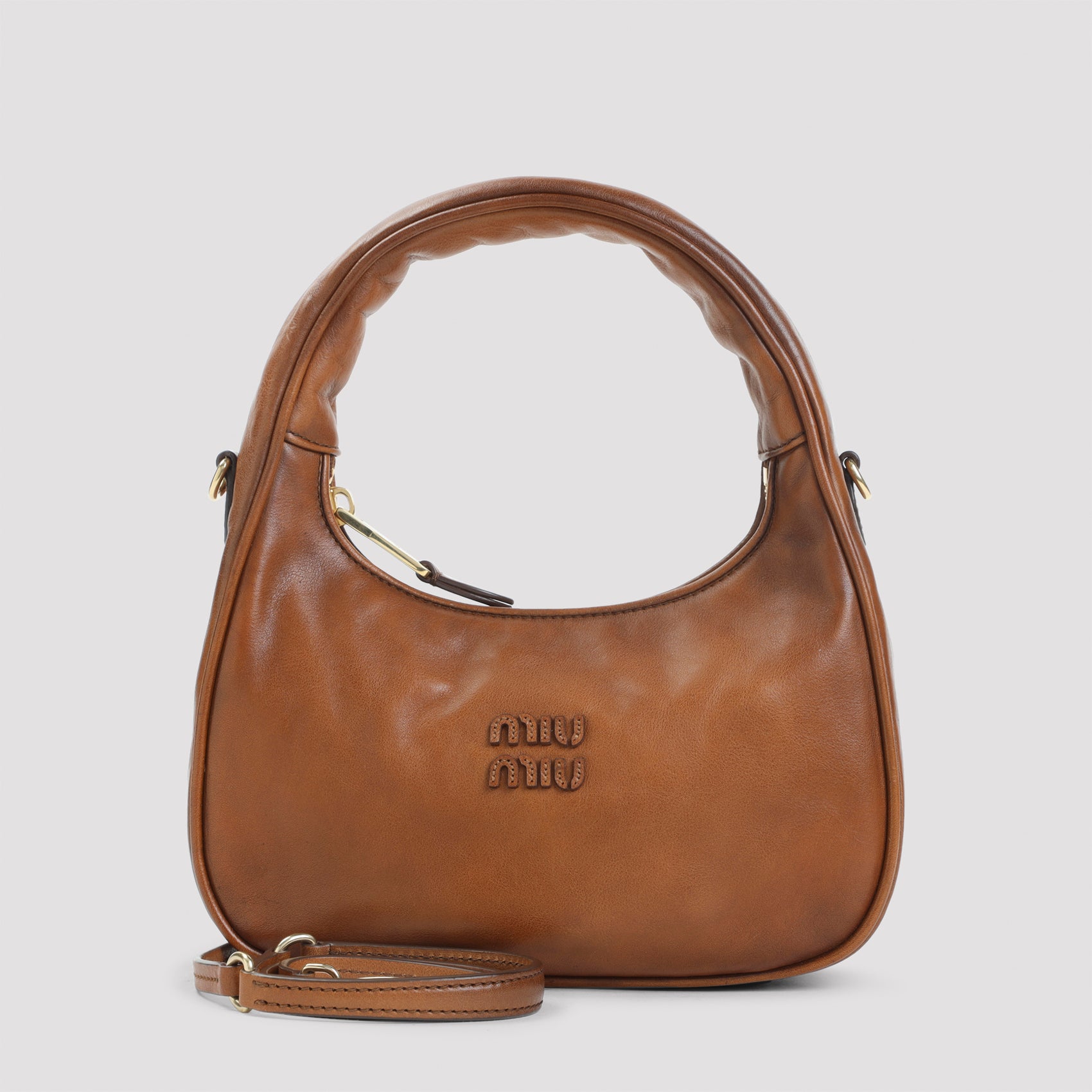 MIU MIU Men's Leather Handbag - W:27cm H:12cm D:7cm