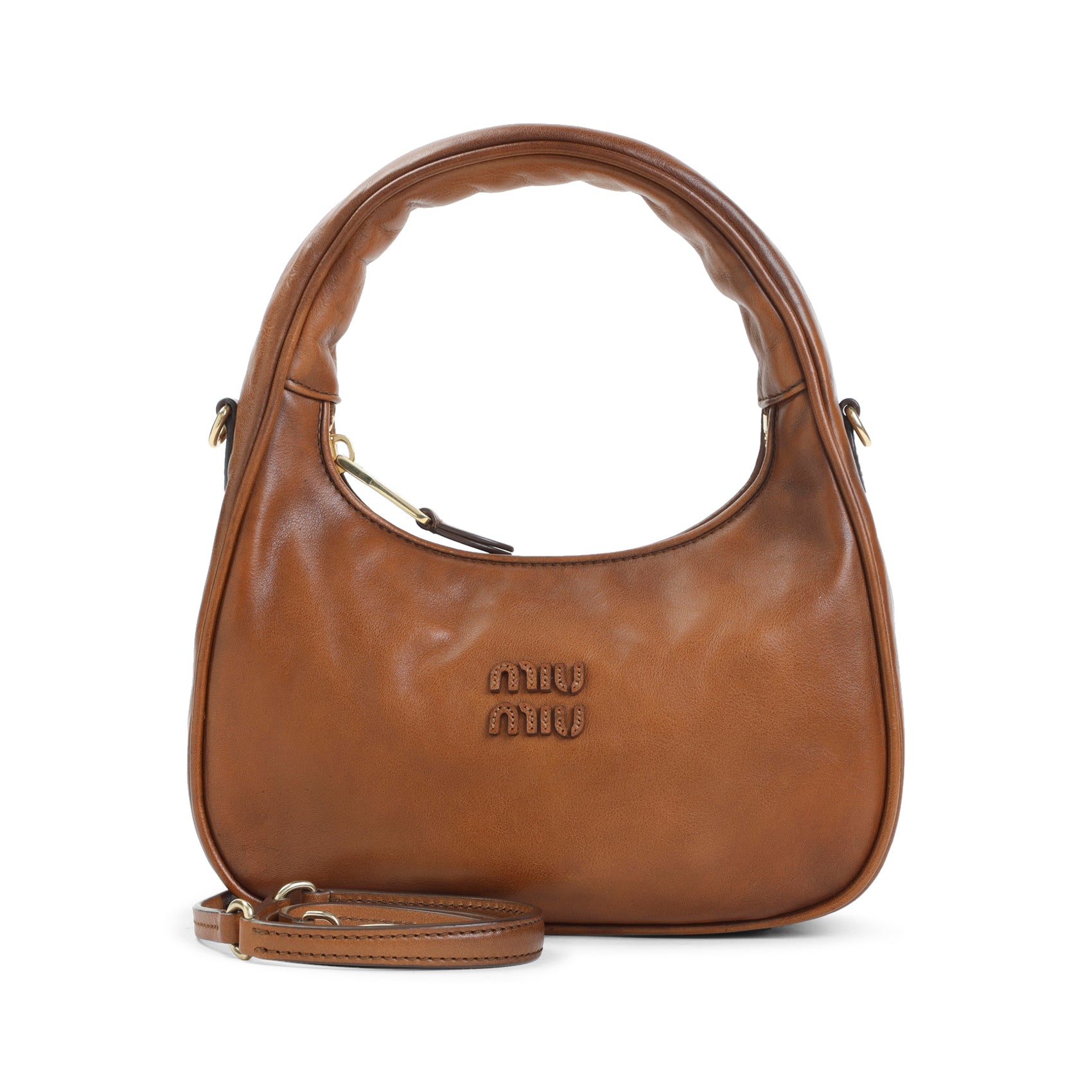 MIU MIU Men's Leather Handbag - W:27cm H:12cm D:7cm