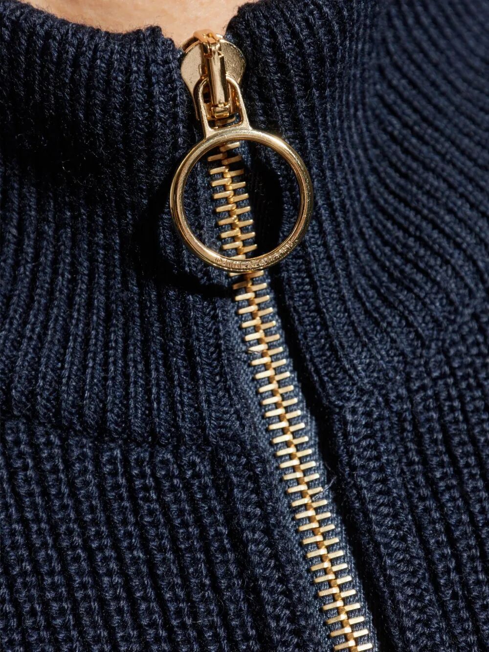 PAUL & SHARK Ribbed Zip-Up High-Neck Cardigan