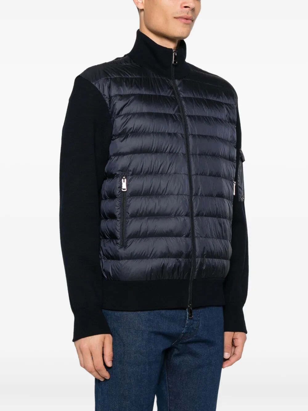 PAUL & SHARK Men's Wool Sleeve Quilted Jacket