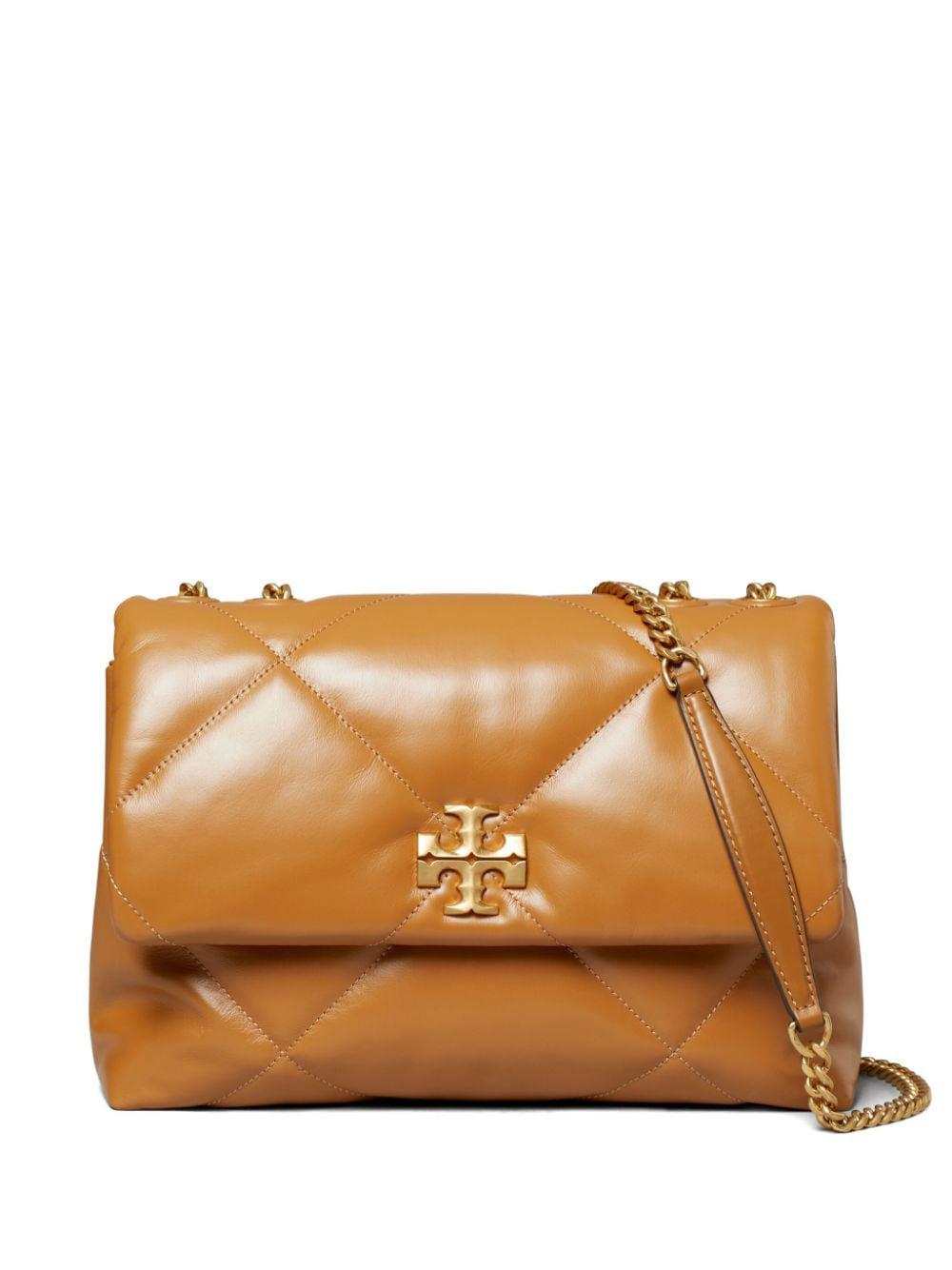 TORY BURCH Quilted Leather Handbag with Chain-Link Strap