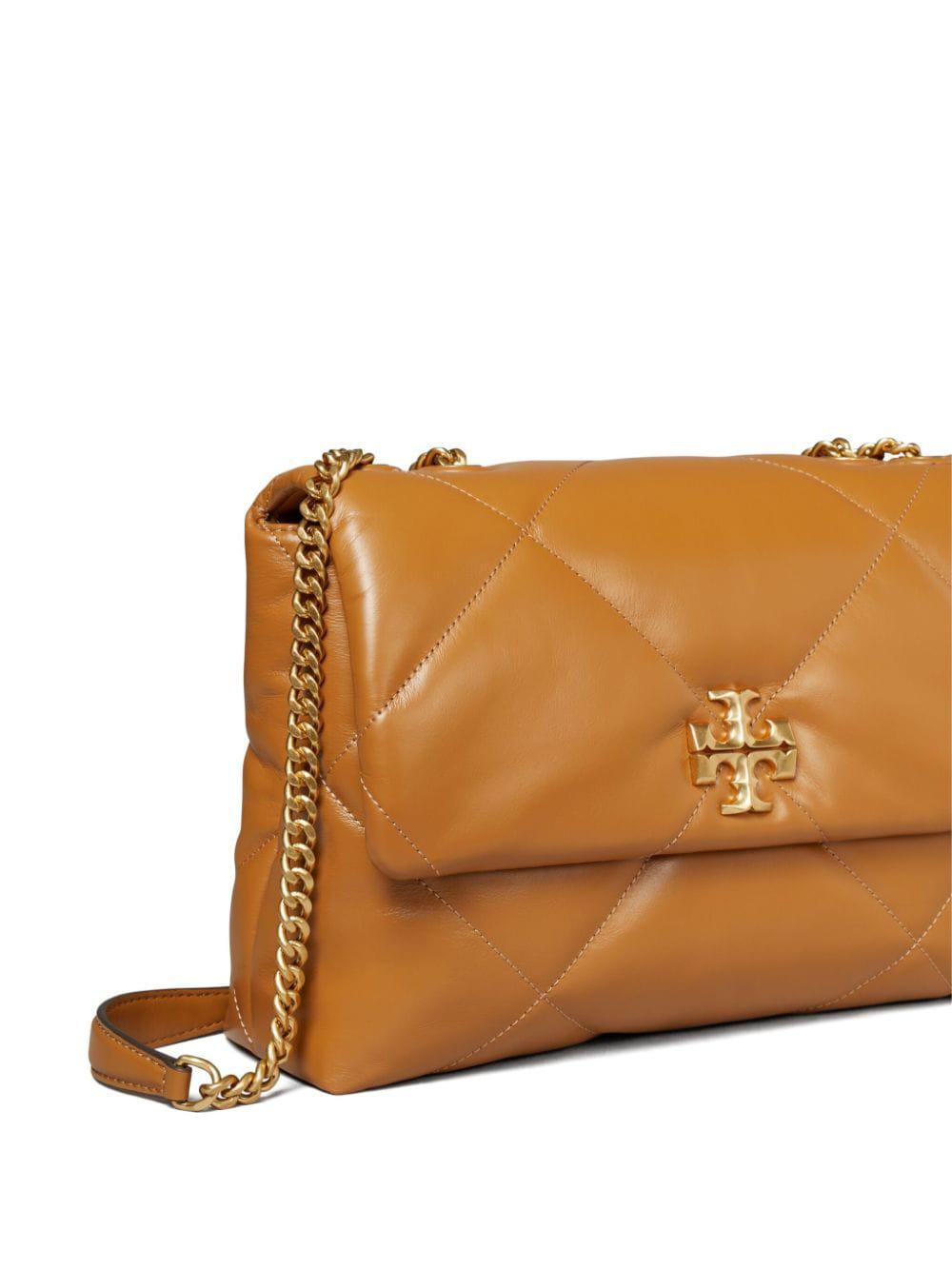 TORY BURCH Quilted Leather Handbag with Chain-Link Strap