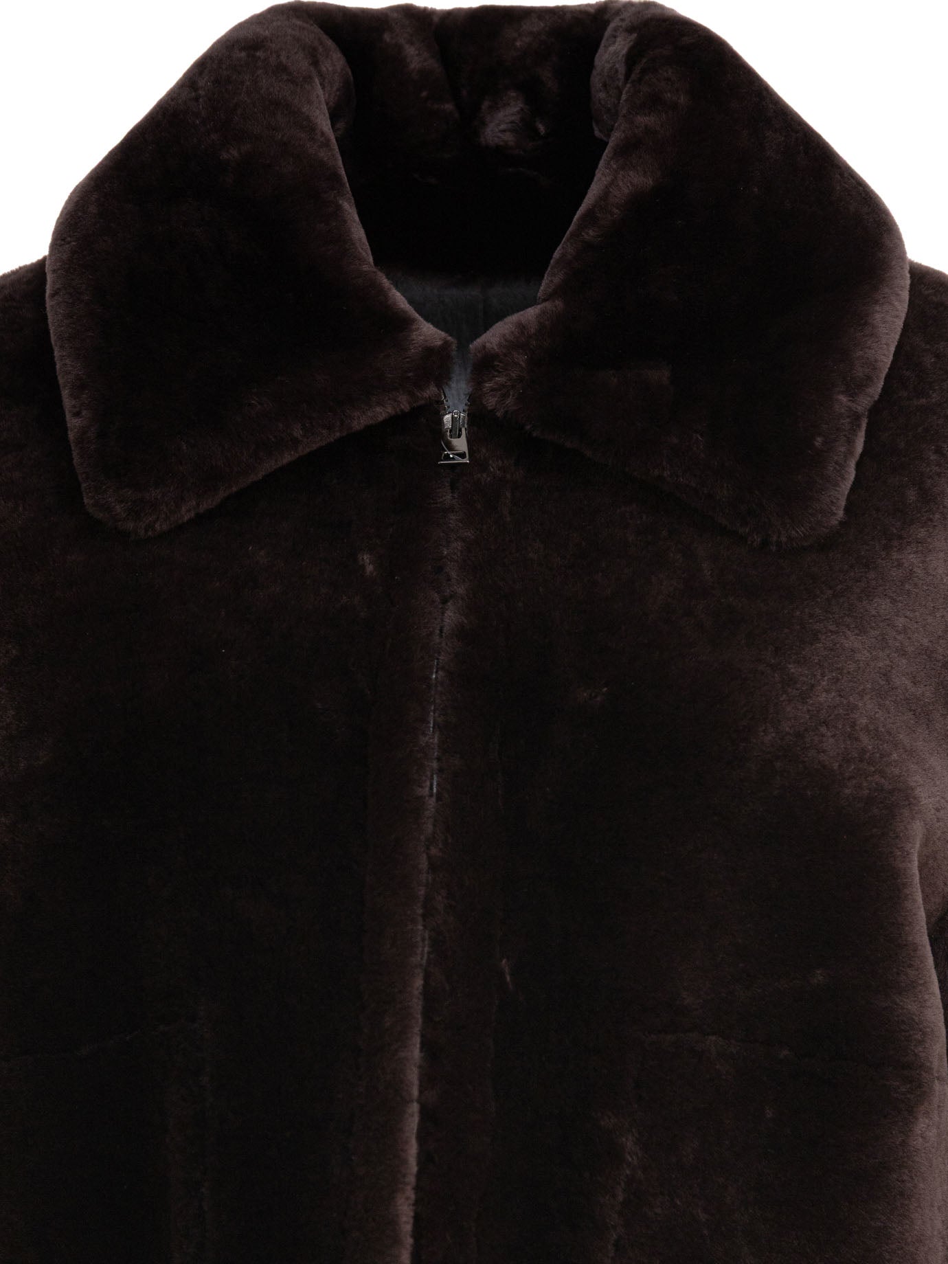 B&W Luxurious Lamb Fur Jacket for Women