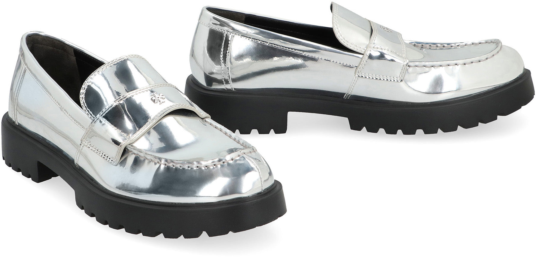 TORY BURCH Metallic Eco Leather Loafers for Women