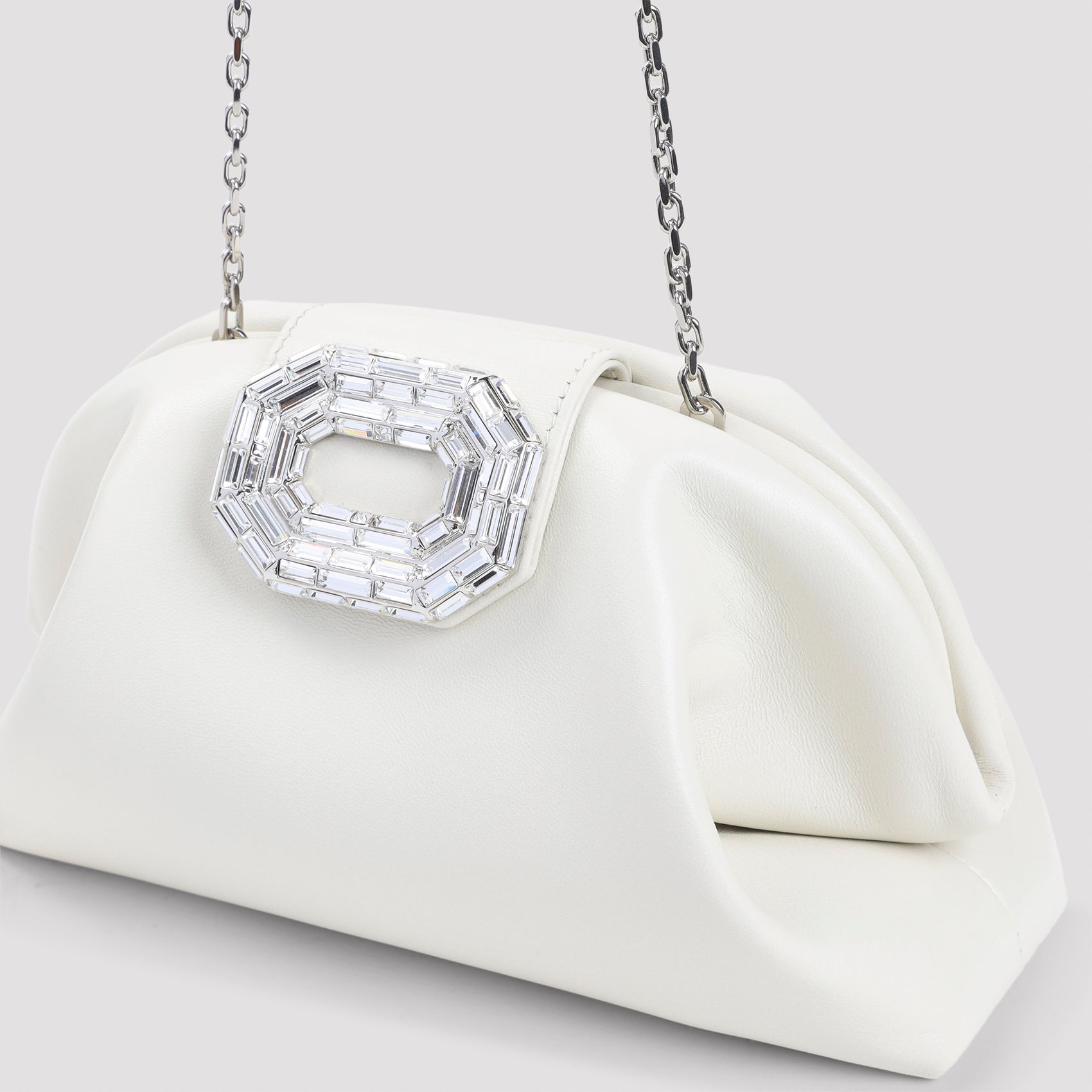 AMINA MUADDI Mini Leather Camelia Handbag