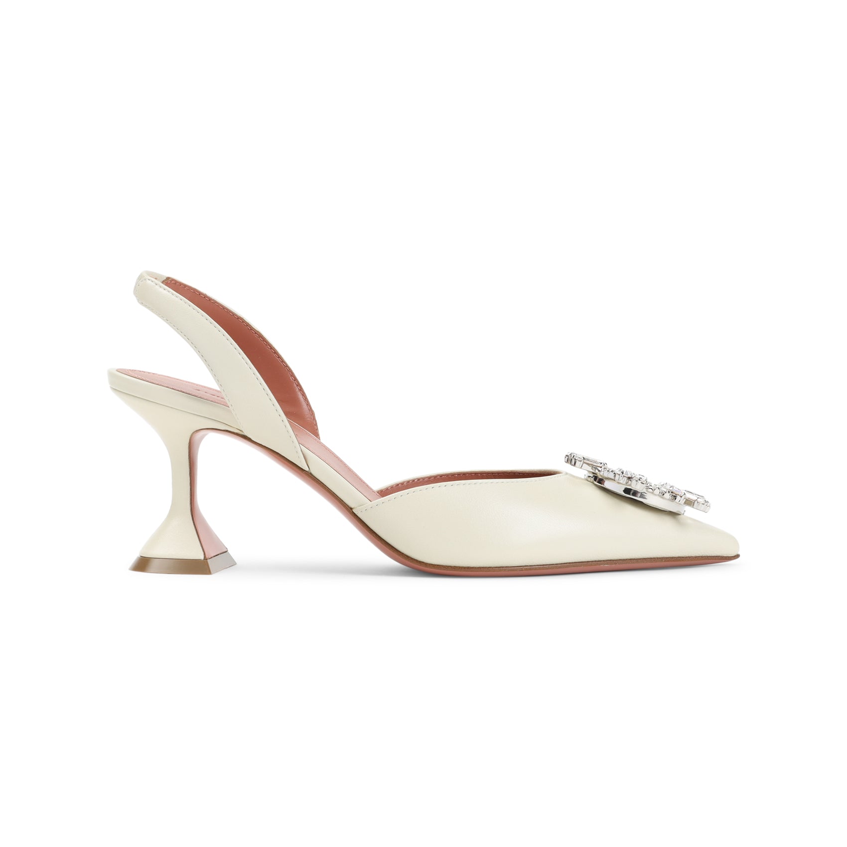 AMINA MUADDI Elegant Slingback Pumps with Starburst Brooch - 70mm