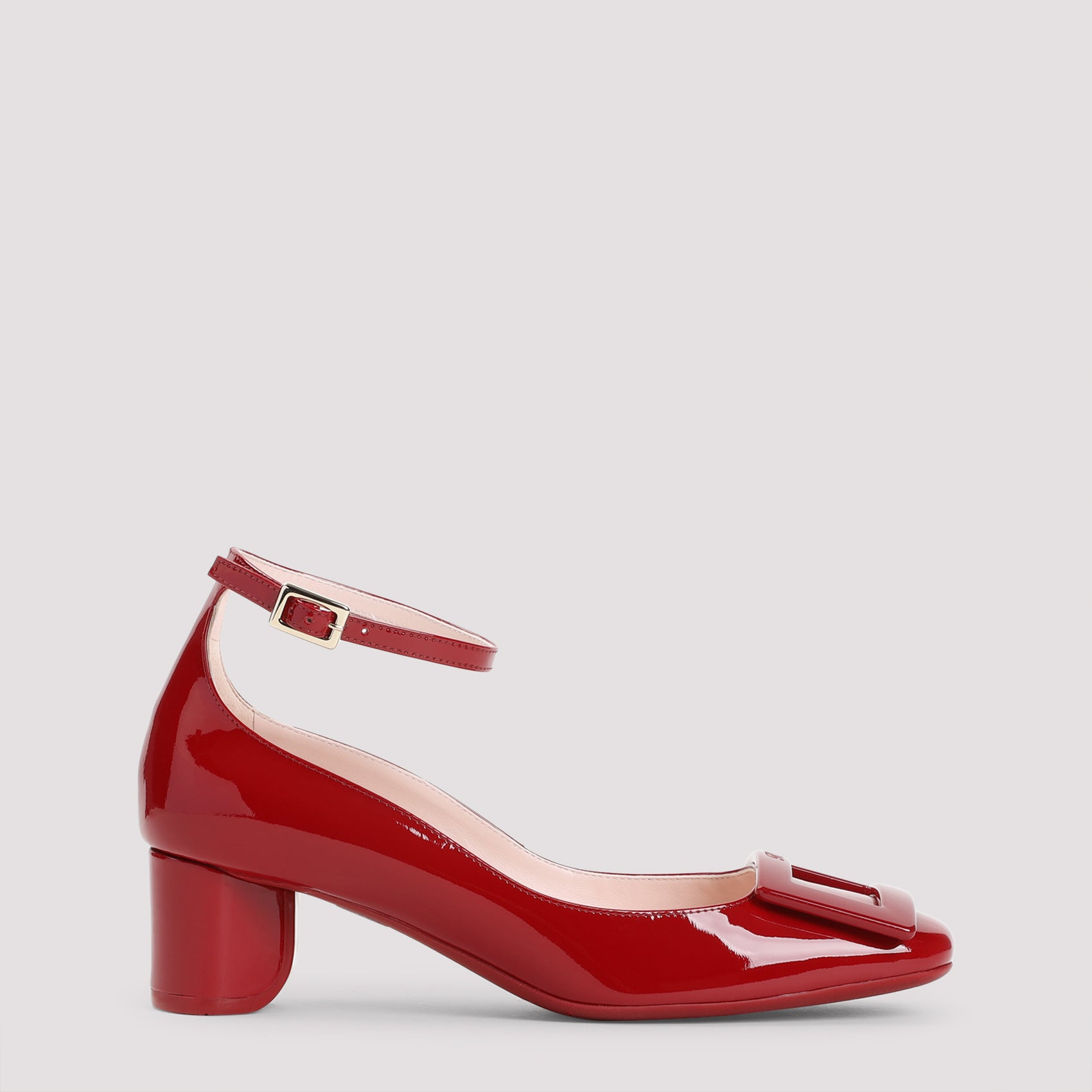 ROGER VIVIER Lacquered Ankle Strap Dec 45 Pumps