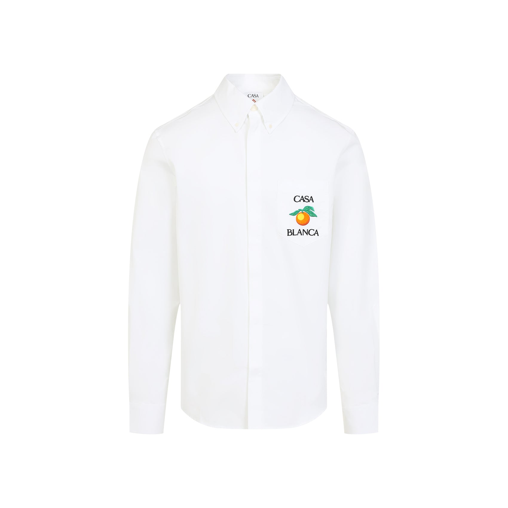 CASABLANCA Embroidered Long Sleeve Oxford Shirt